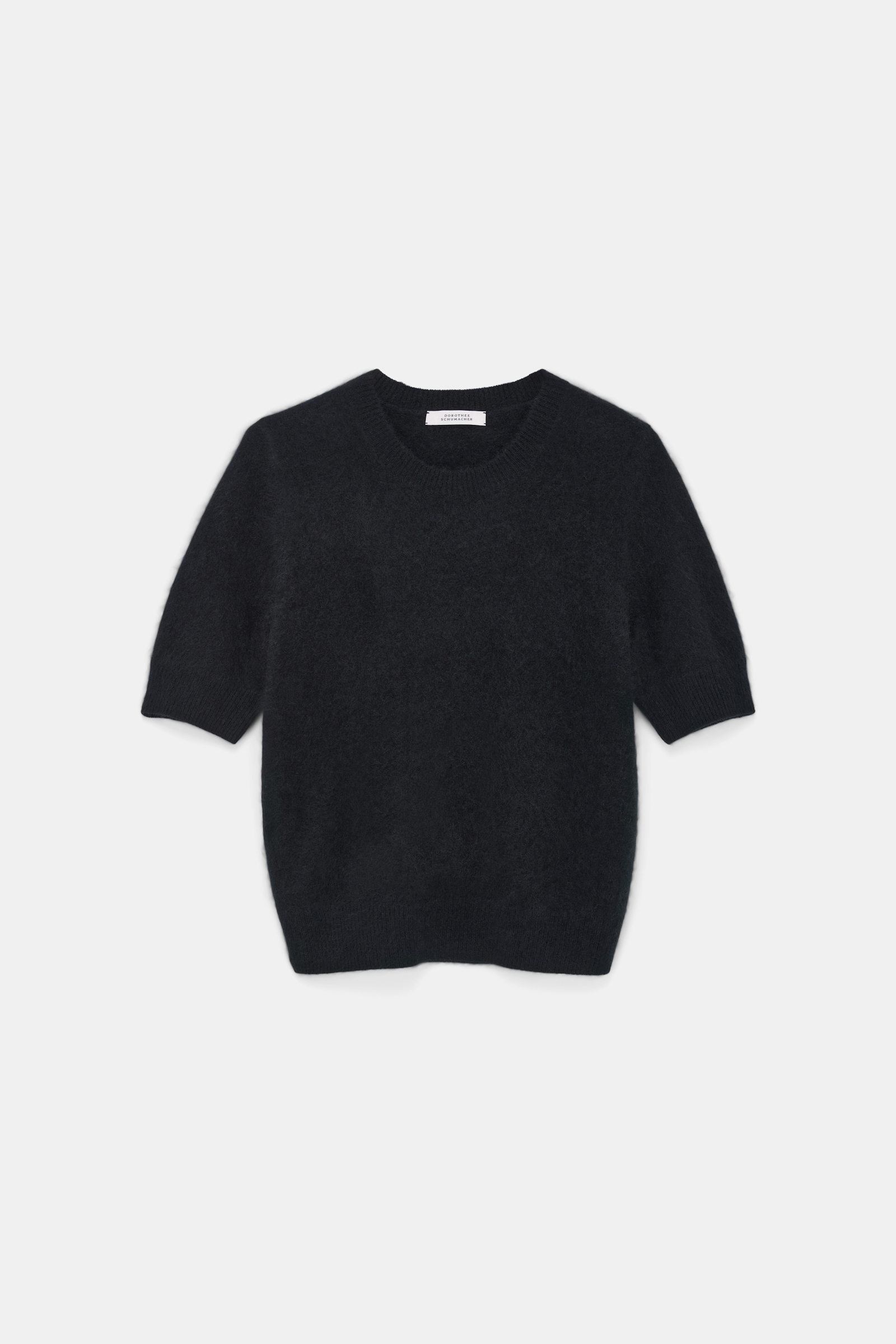 Dorothee Schumacher Merino-cashmere half-sleeve pullover pure black