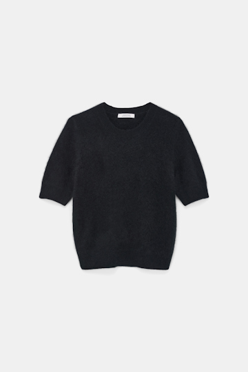 Dorothee Schumacher Merino-cashmere half-sleeve pullover pure black
