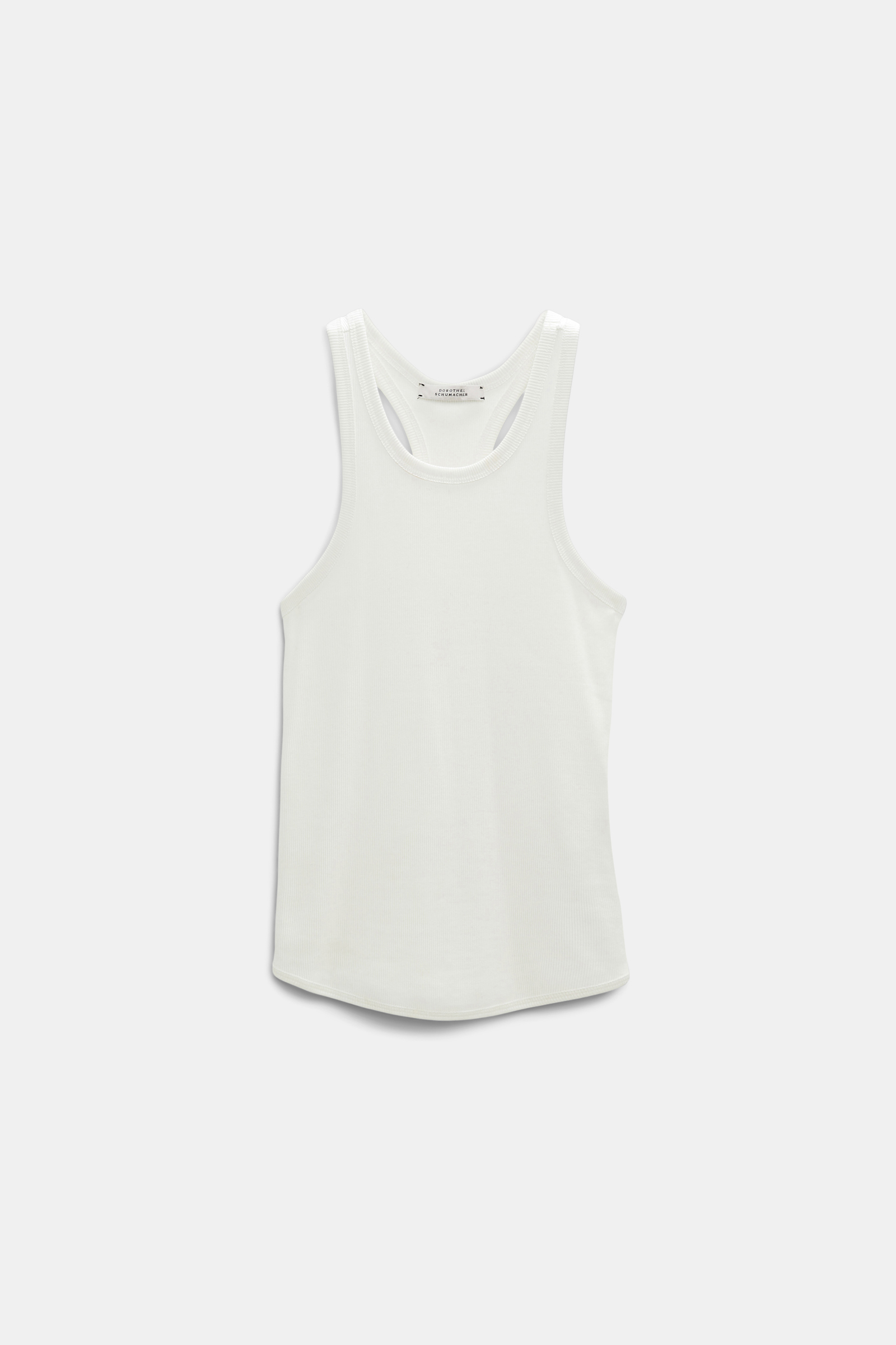 Dorothee Schumacher Geripptes Tanktop mit Racerback camellia white