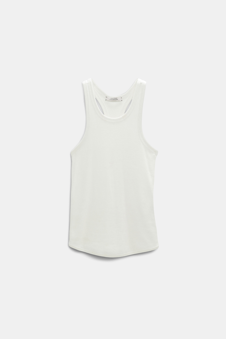 Dorothee Schumacher Geripptes Tanktop mit Racerback camellia white