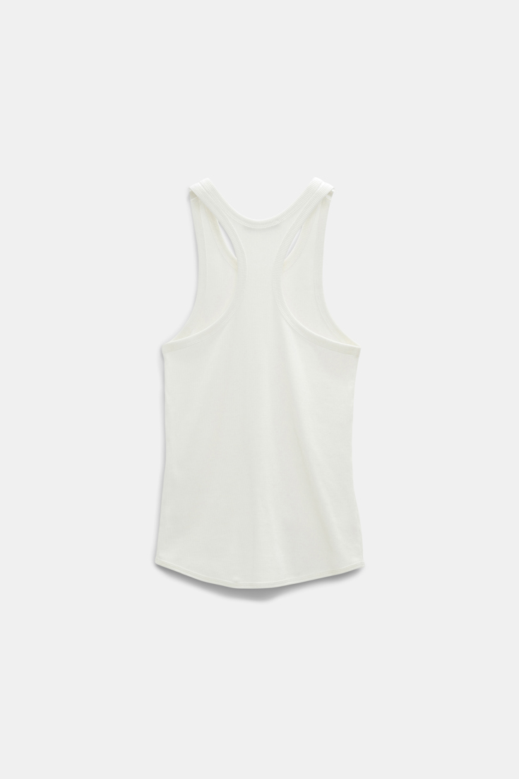 Dorothee Schumacher Geripptes Tanktop mit Racerback camellia white