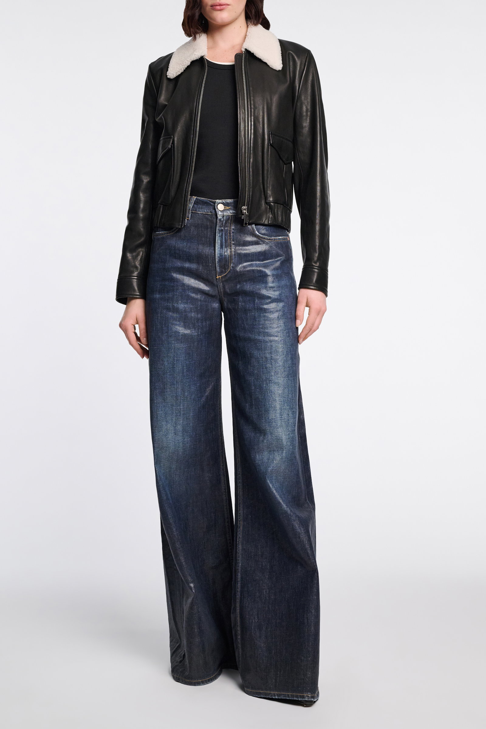 Dorothee Schumacher Geripptes Tanktop mit Racerback pure black