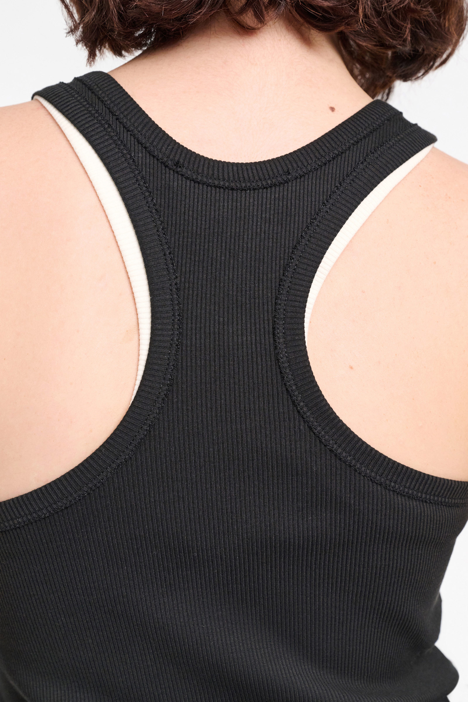 Dorothee Schumacher Geripptes Tanktop mit Racerback pure black