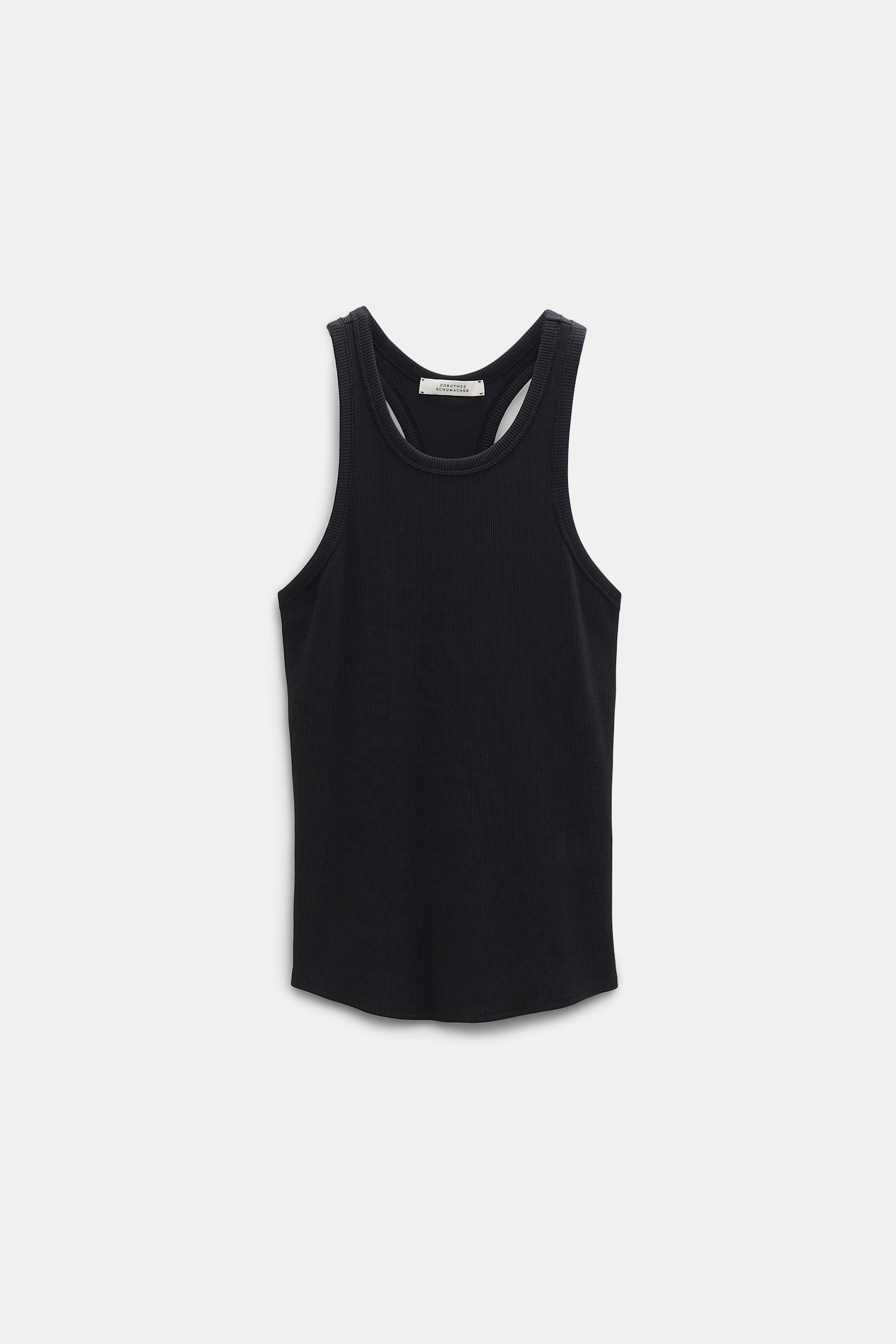 Dorothee Schumacher Geripptes Tanktop mit Racerback pure black