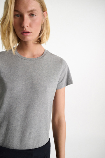 Dorothee Schumacher Classic cotton-jersey T-shirt grey melange