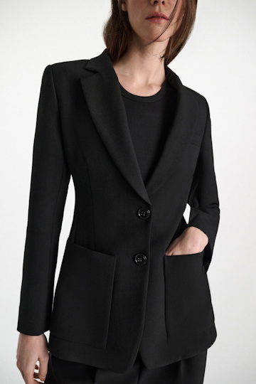 Dorothee Schumacher Hourglass blazer pure black