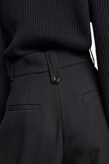 Dorothee Schumacher Wide leg pleated pants pure black