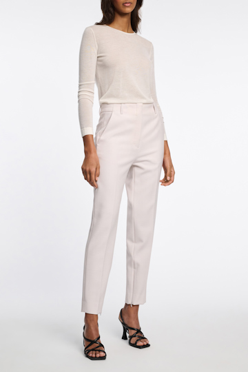 Dorothee Schumacher Zigarettenhose aus Wollmix pearl sand