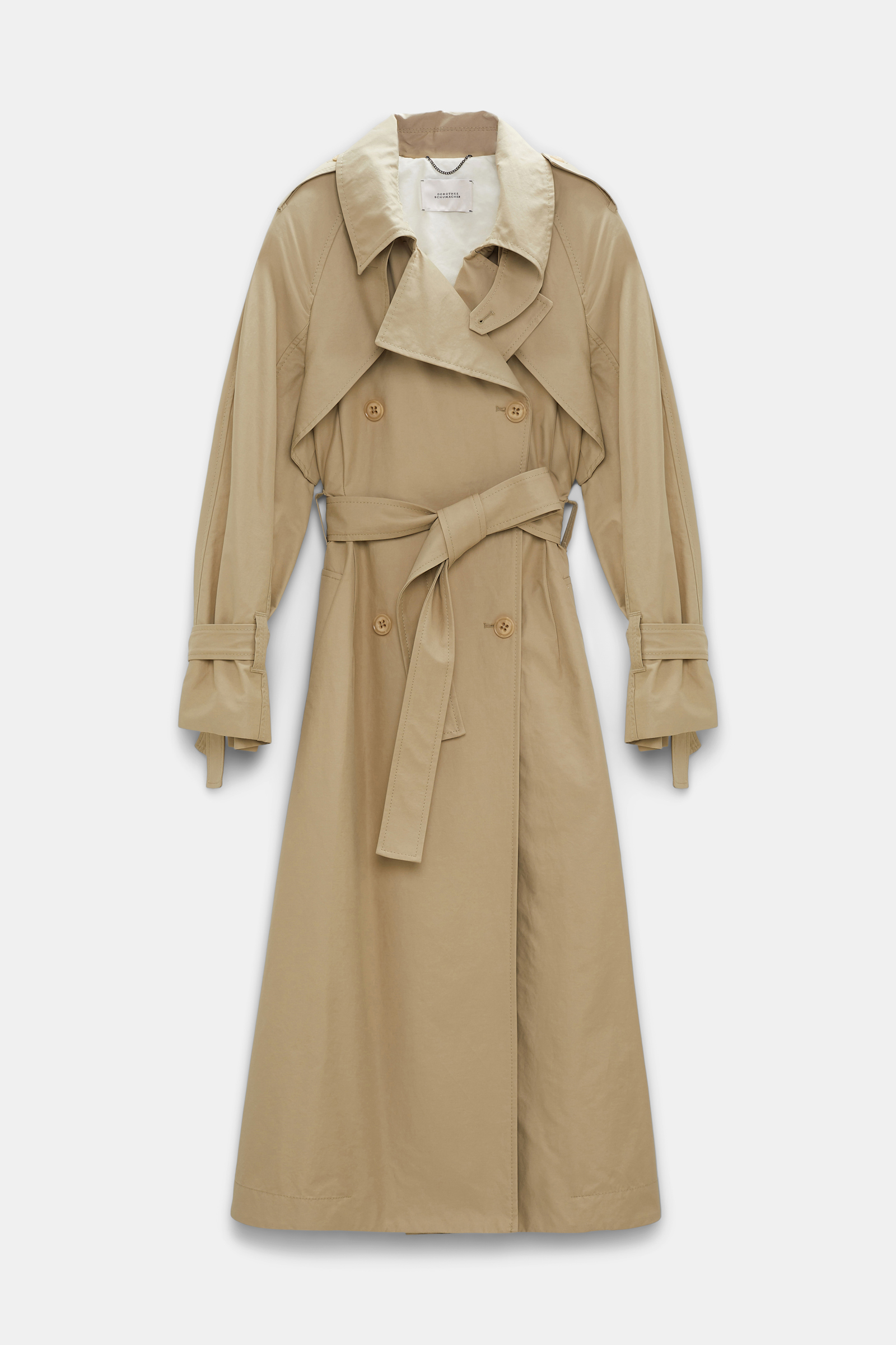 Dorothee Schumacher Trenchcoat aus Technostoff khaki beige