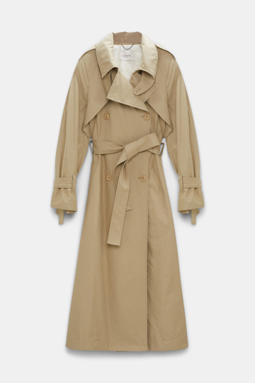 Dorothee Schumacher Trenchcoat aus Technostoff khaki beige