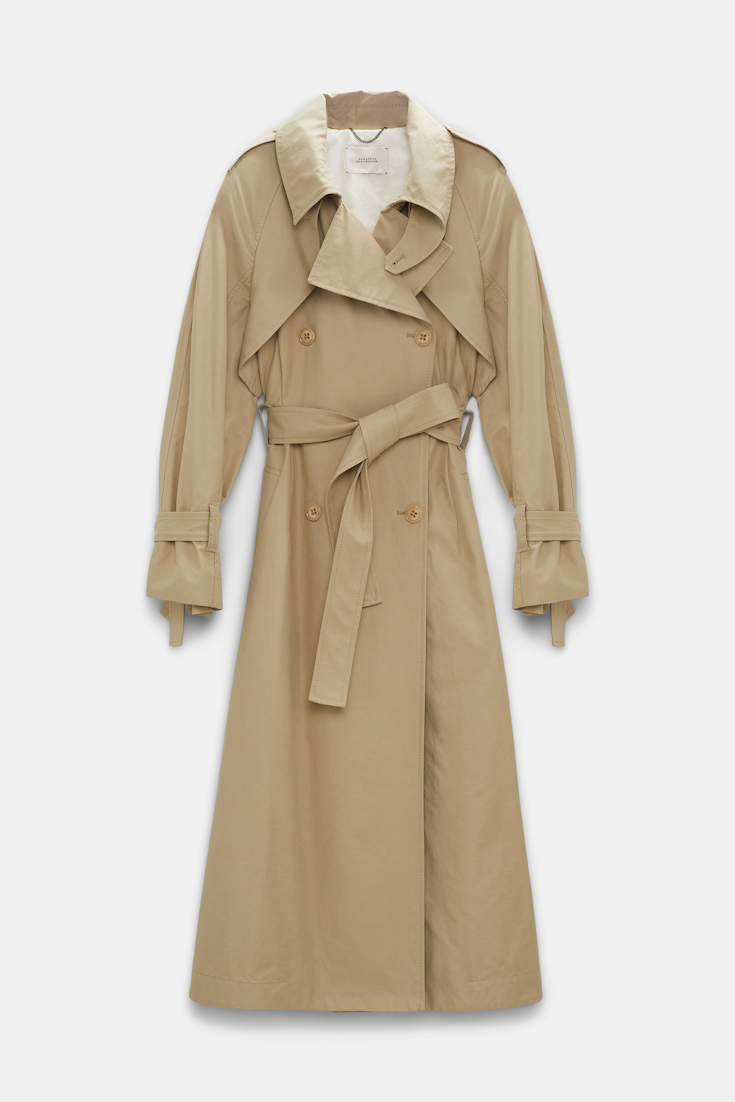 Dorothee Schumacher Trenchcoat aus Technostoff khaki beige