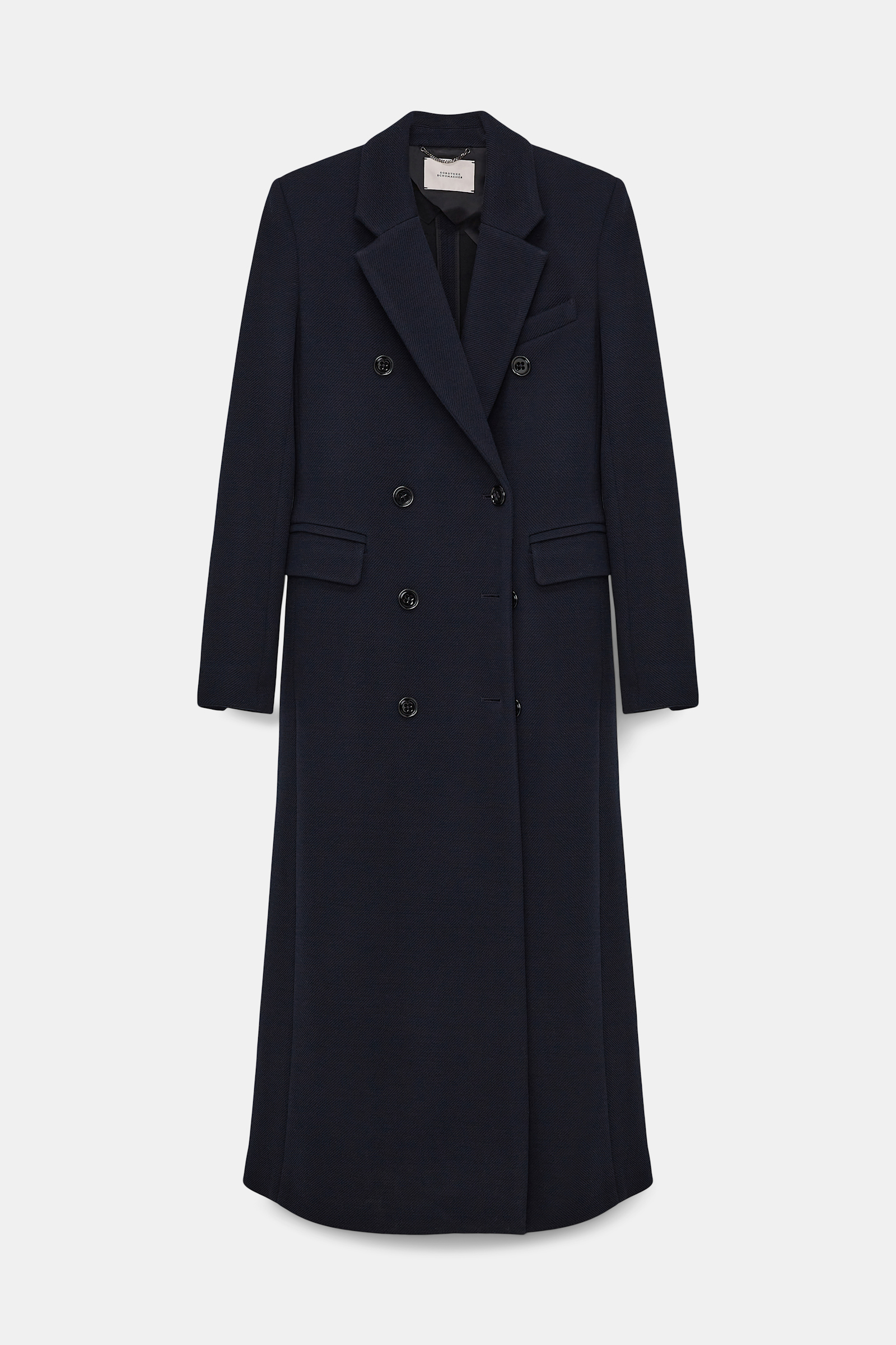 Dorothee Schumacher LANGER MANTEL AUS WOLL-STRETCH MIX dark navy