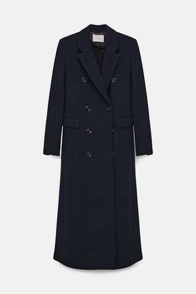 Dorothee Schumacher LANGER MANTEL AUS WOLL-STRETCH MIX dark navy