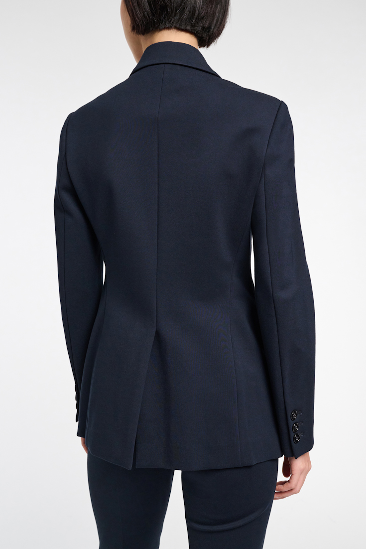 Dorothee Schumacher Doppelreihiger Blazer aus Punto Milano dark navy