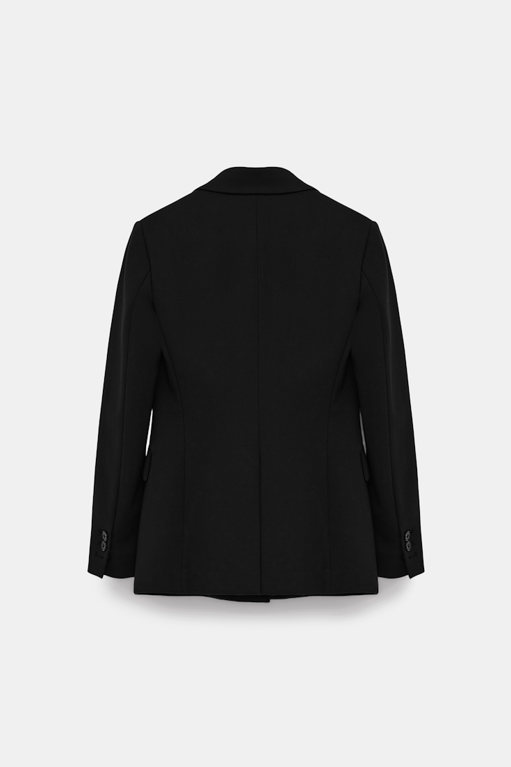 Dorothee Schumacher Double-breasted blazer in Punto Milano pure black