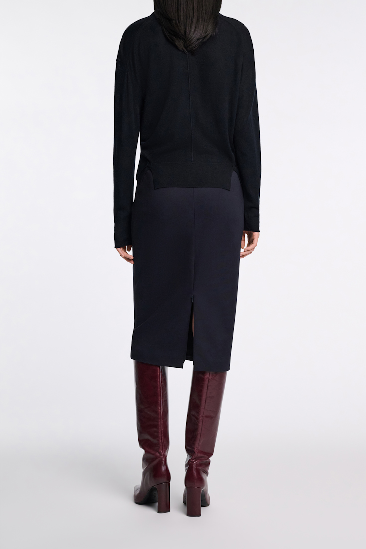 Dorothee Schumacher Pencil skirt in Punto Milano dark navy