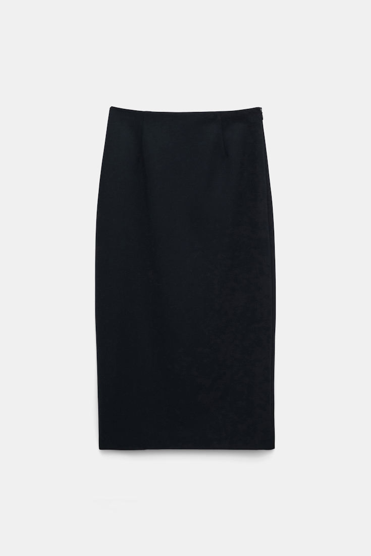 Dorothee Schumacher Pencil skirt in Punto Milano dark navy