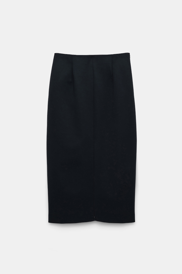 Dorothee Schumacher Pencil skirt in Punto Milano dark navy
