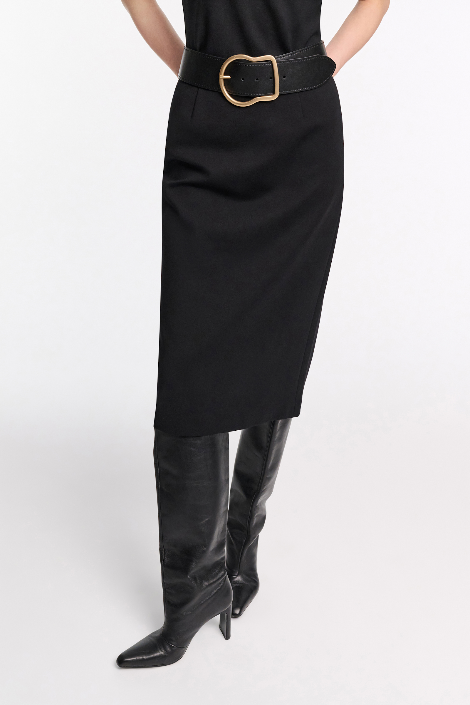 Dorothee Schumacher Bleistiftrock aus Punto Milano pure black