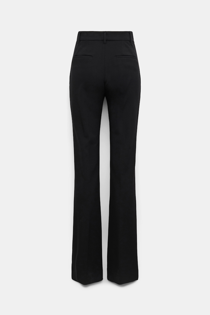 Dorothee Schumacher Hose mit ausgestelltem Bein aus Punto Milano pure black