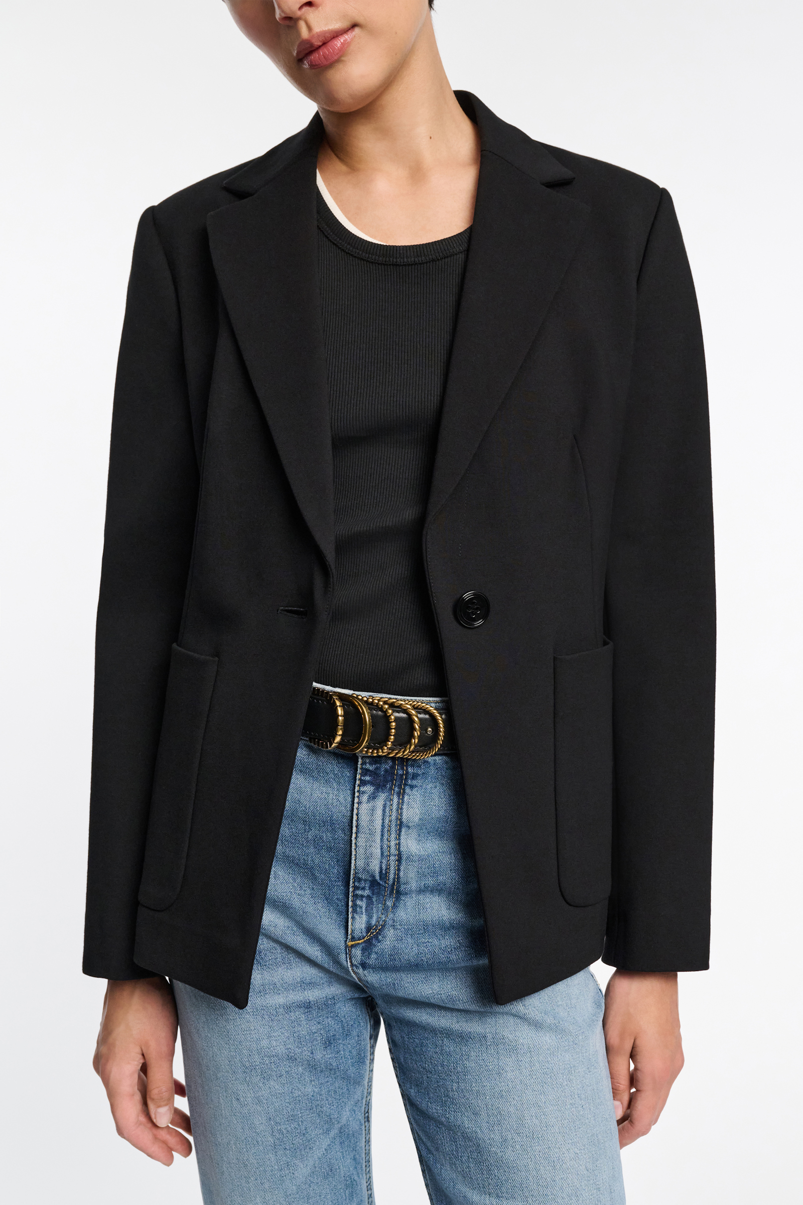 Dorothee Schumacher Einreihiger Punto Milano Blazer pure black