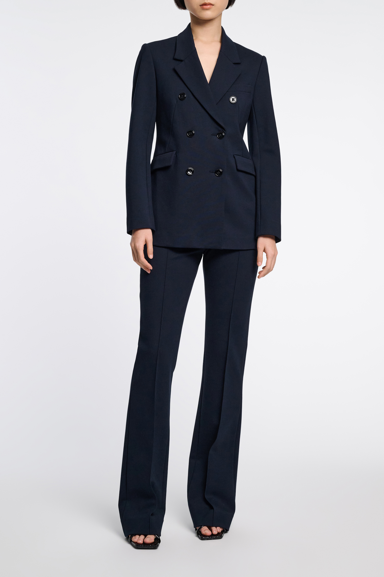 Dorothee Schumacher Punto Milano Hose mit Kickflare dark navy