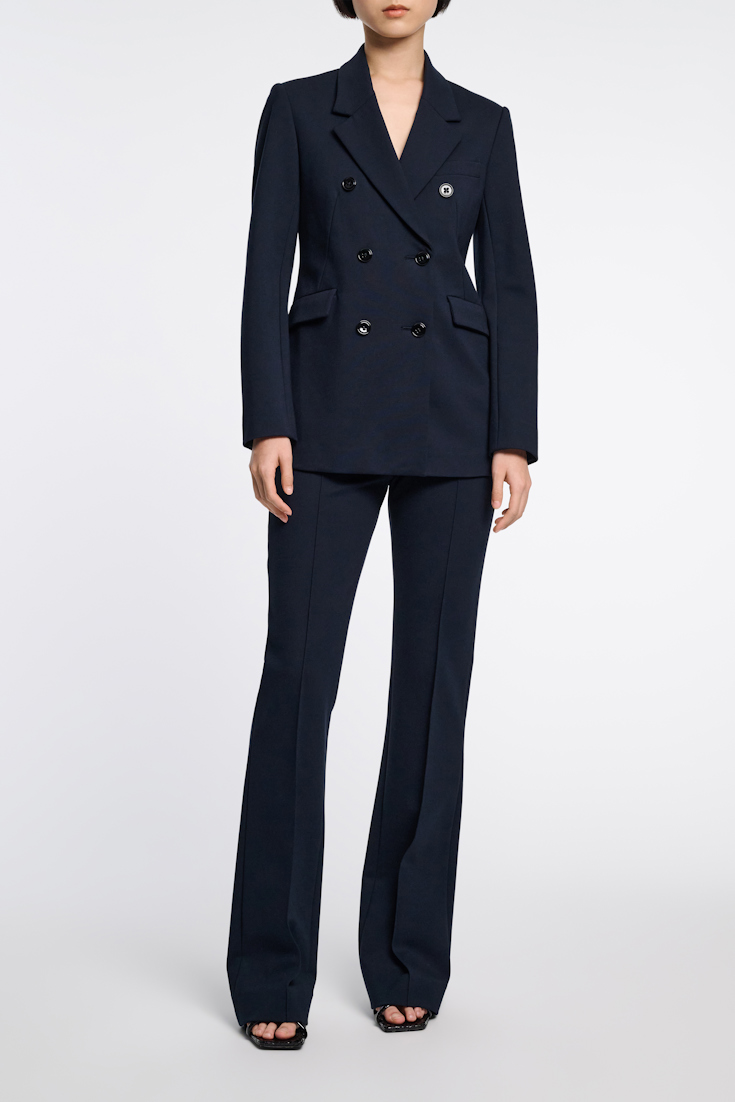 Dorothee Schumacher Punto Milano Hose mit Kickflare dark navy