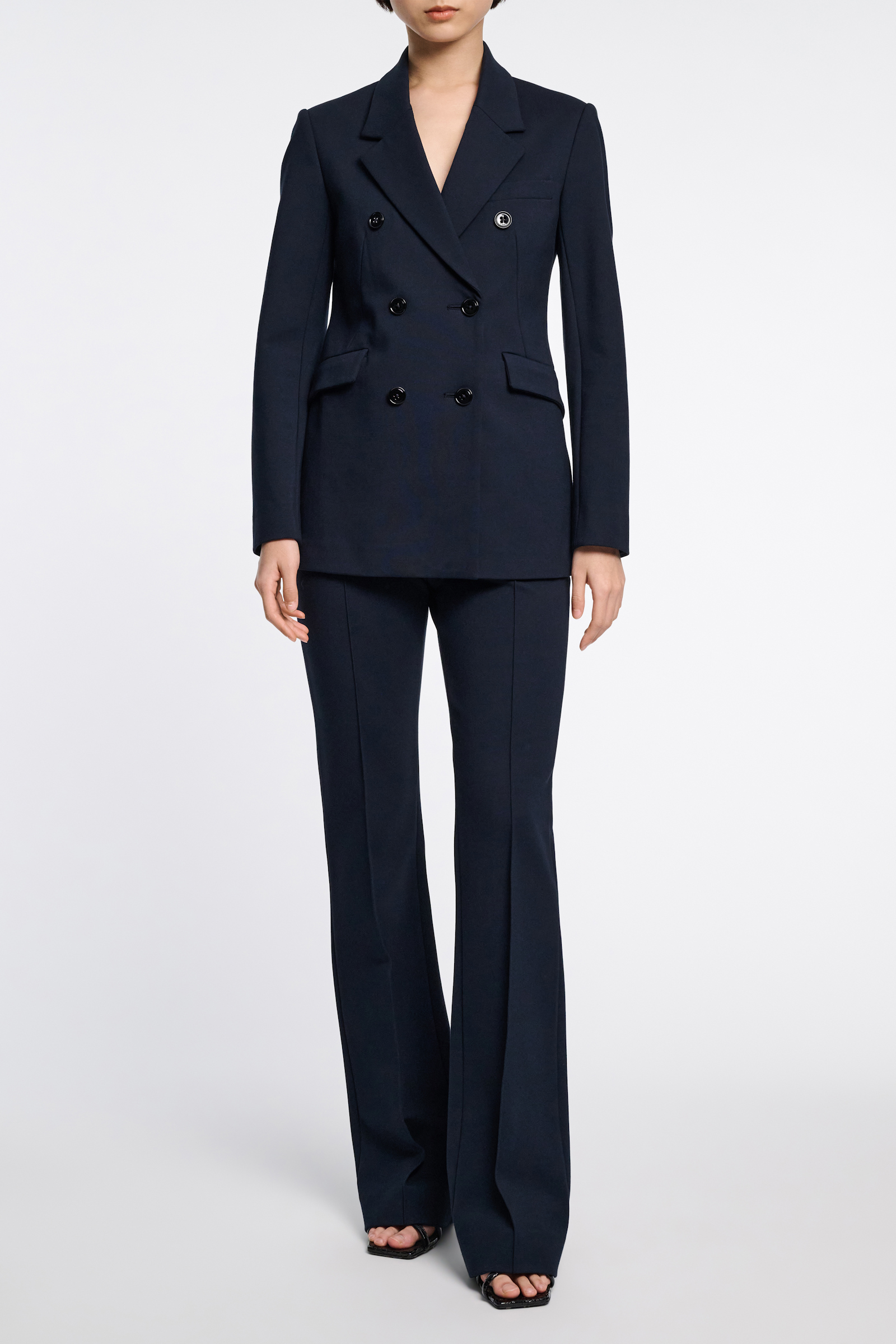Dorothee Schumacher Punto Milano Hose mit Kickflare dark navy