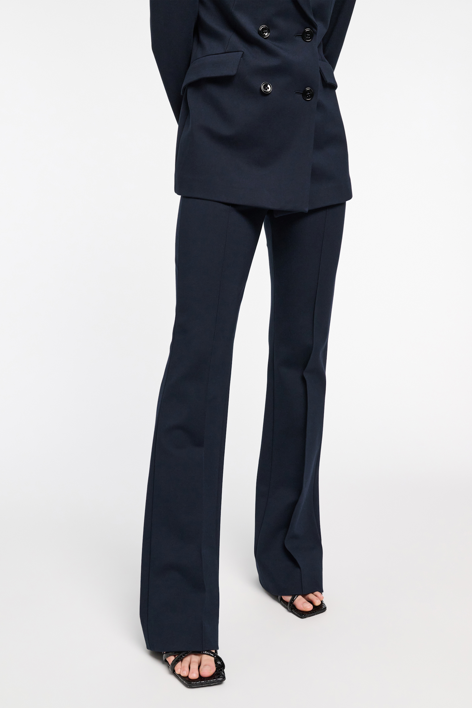 Dorothee Schumacher Punto Milano Hose mit Kickflare dark navy