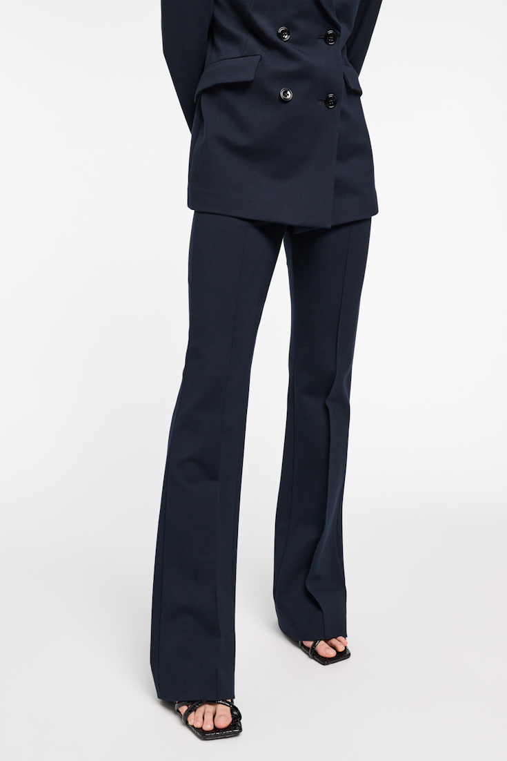 Dorothee Schumacher Punto Milano Hose mit Kickflare dark navy