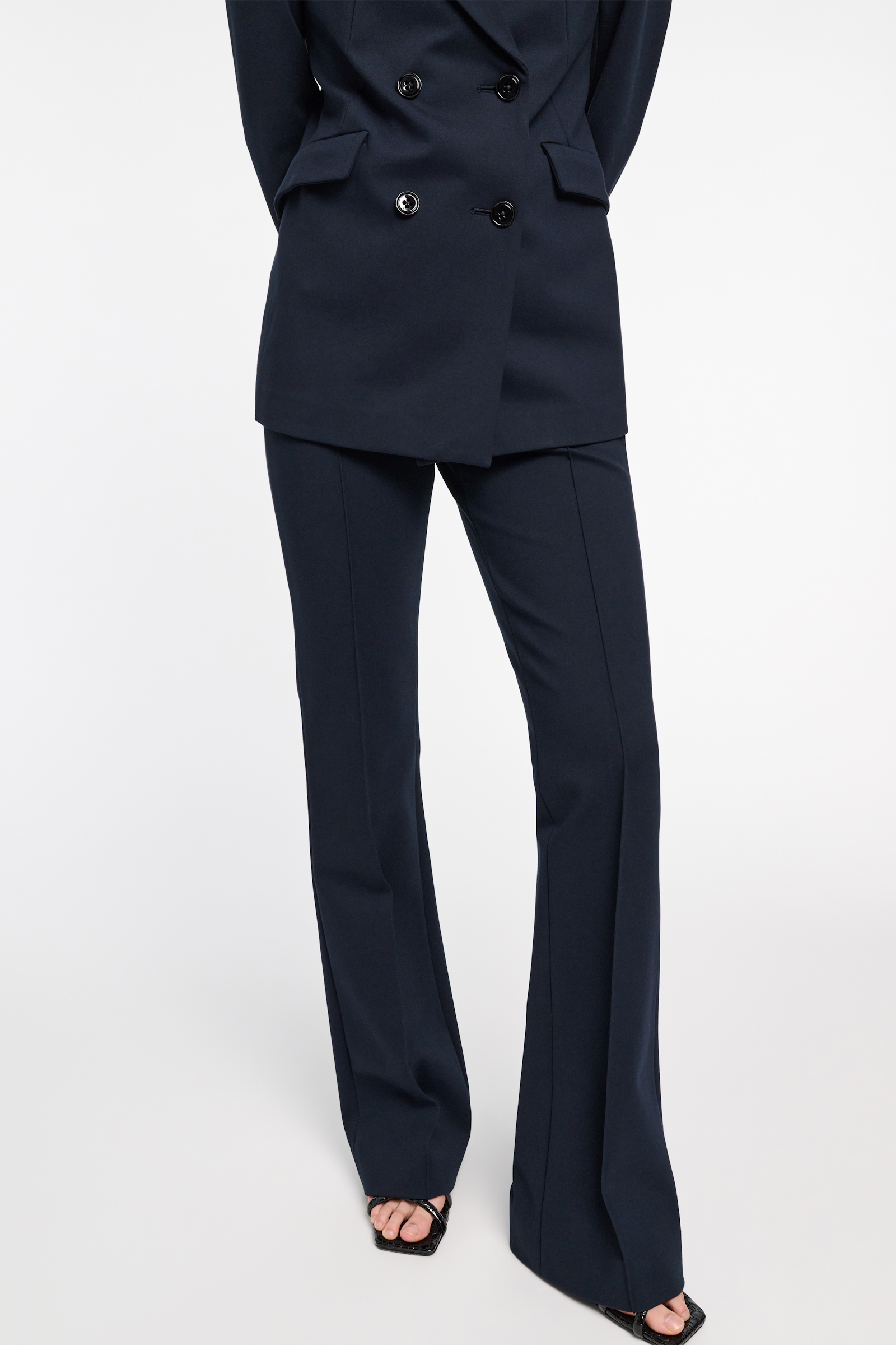 Dorothee Schumacher Punto Milano Hose mit Kickflare dark navy