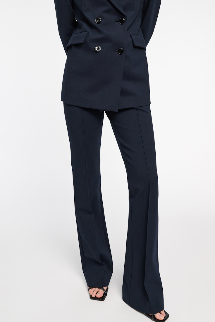 Dorothee Schumacher Punto Milano Hose mit Kickflare dark navy