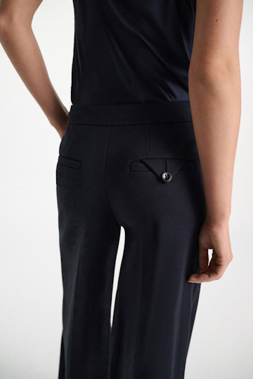 Dorothee Schumacher Wide leg pants in Punto Milano dark navy