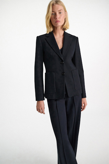 Dorothee Schumacher Punto Milano Jersey Blazer dark navy