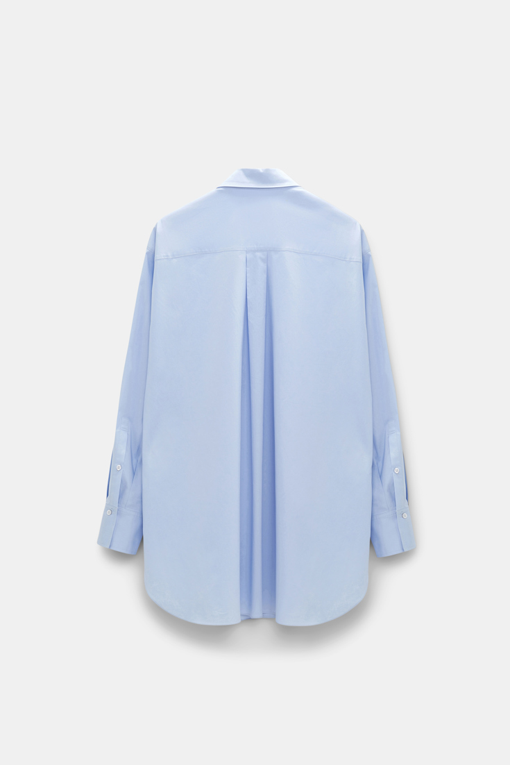 Dorothee Schumacher Lange Hemdbluse aus Popeline soft blue
