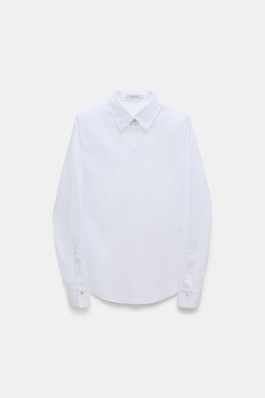 Dorothee Schumacher Baumwoll-Popeline Bluse pure white