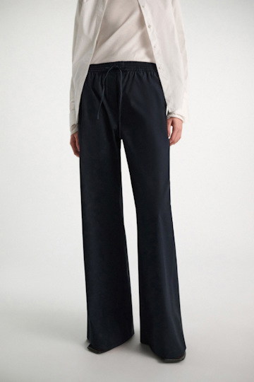Dorothee Schumacher Cotton-poplin pants dark navy