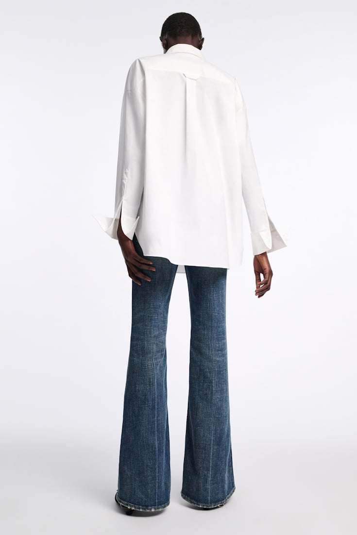 Dorothee Schumacher Oversized Baumwoll-Popeline Hemd pure white