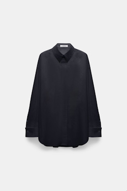 Dorothee Schumacher Oversized cotton-poplin shirt dark navy