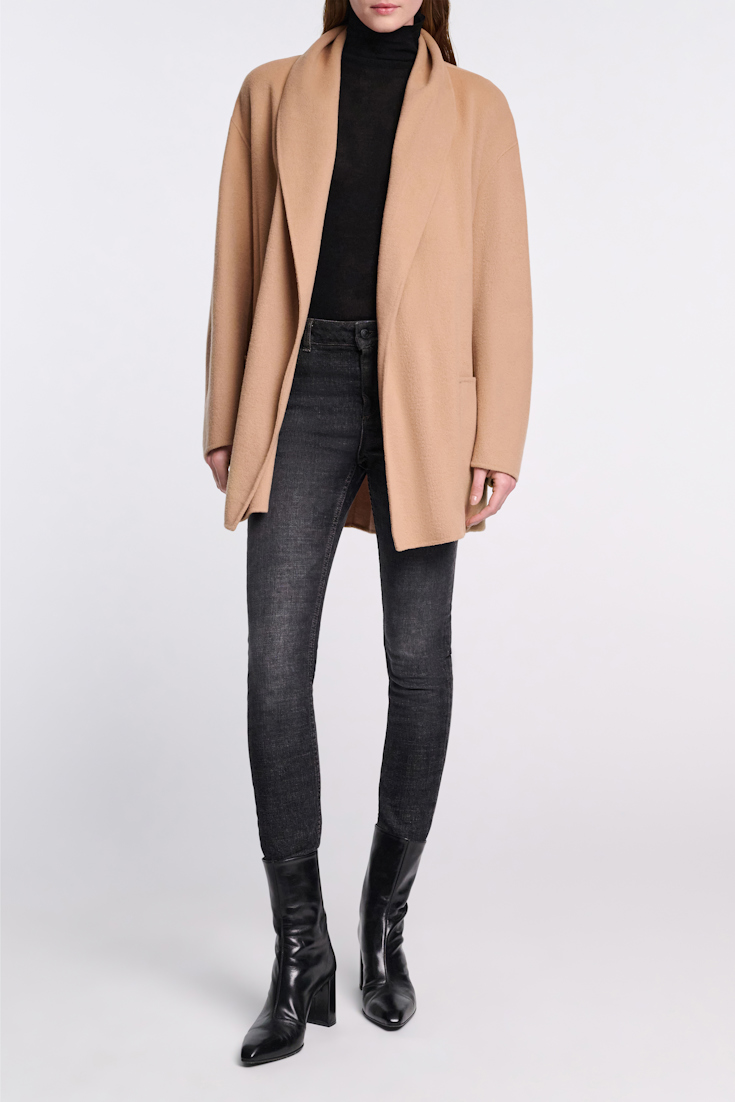 Dorothee Schumacher Doubleface Jacke mit Schalkragen soft camel