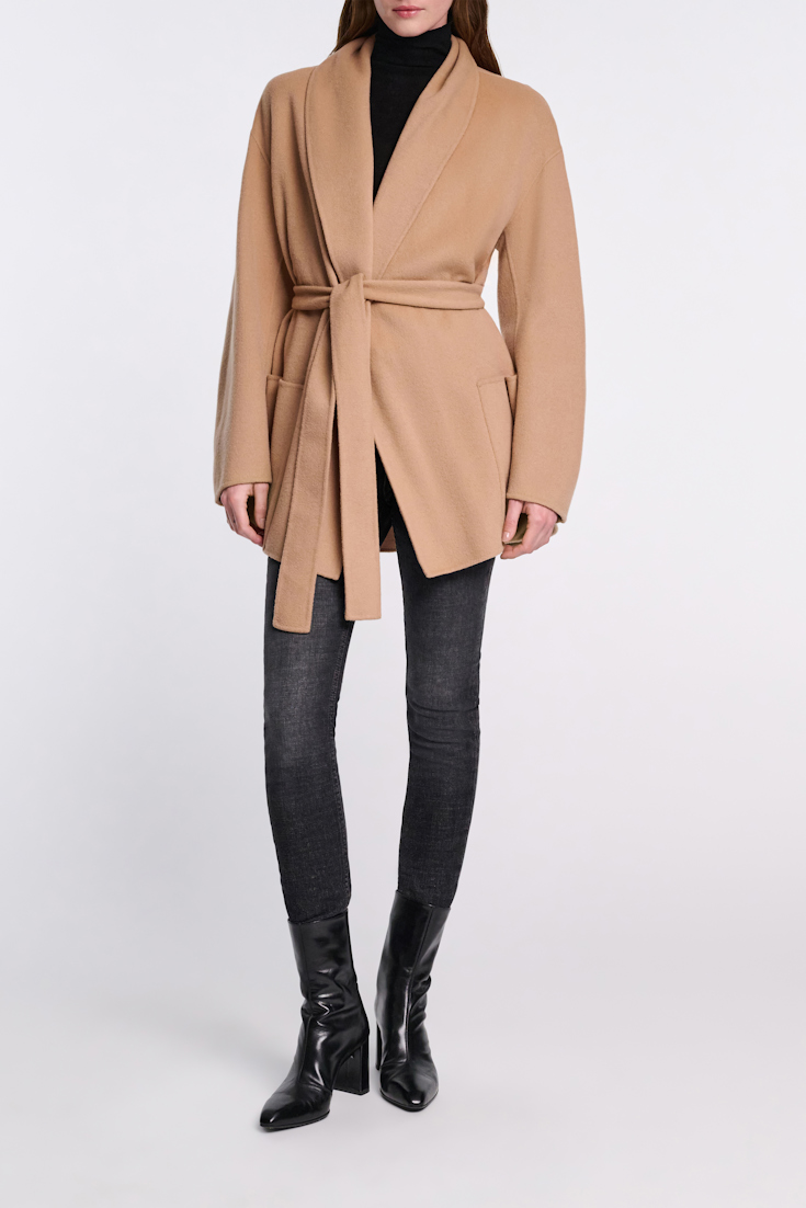 Dorothee Schumacher Doubleface Jacke mit Schalkragen soft camel
