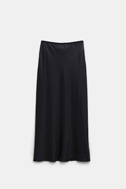 Dorothee Schumacher Rock aus Satin mit Bias-Cut pure black