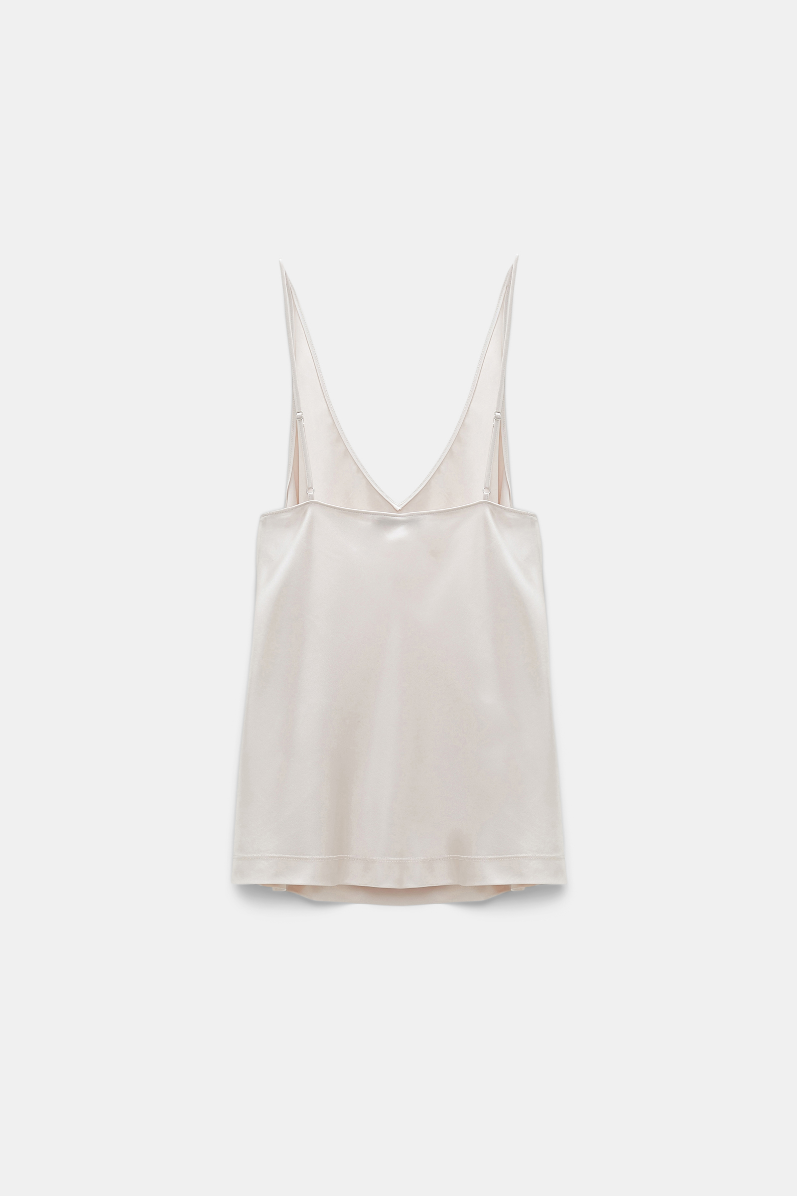 Dorothee Schumacher Top aus Satin mit verstellbaren Trägern natural white