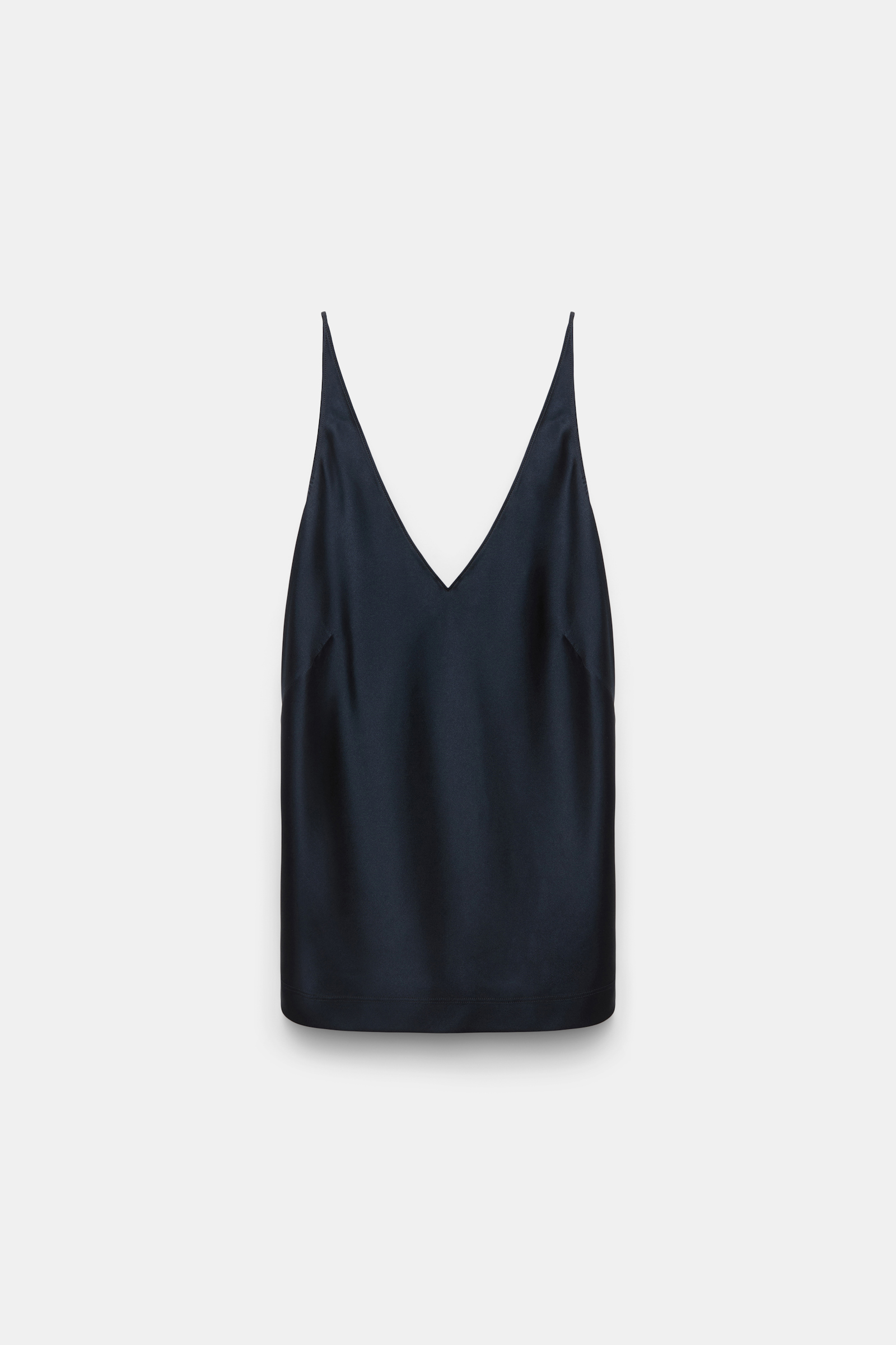Dorothee Schumacher Top aus Satin mit verstellbaren Trägern dark navy