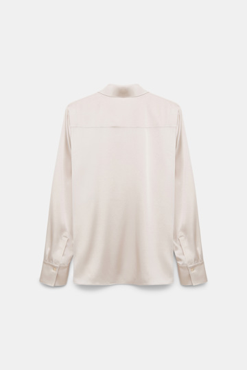 Dorothee Schumacher Stretch silk satin blouse natural white