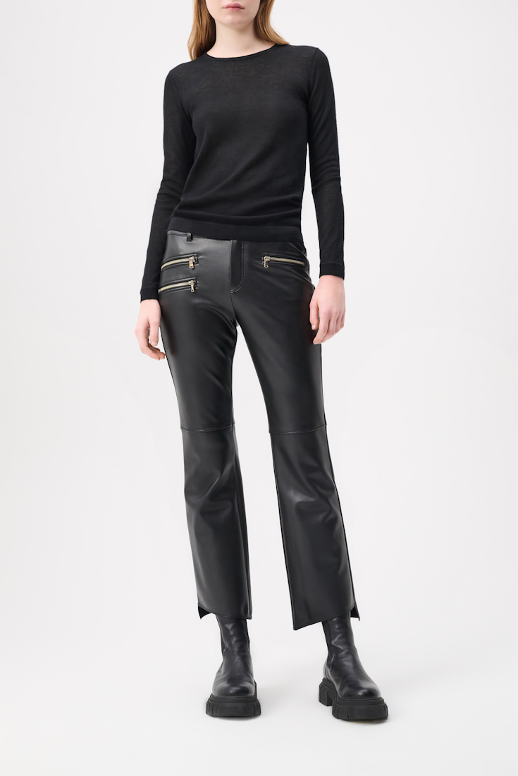 Dorothee Schumacher Leather Chelsea boots with chunky lug soles pure black