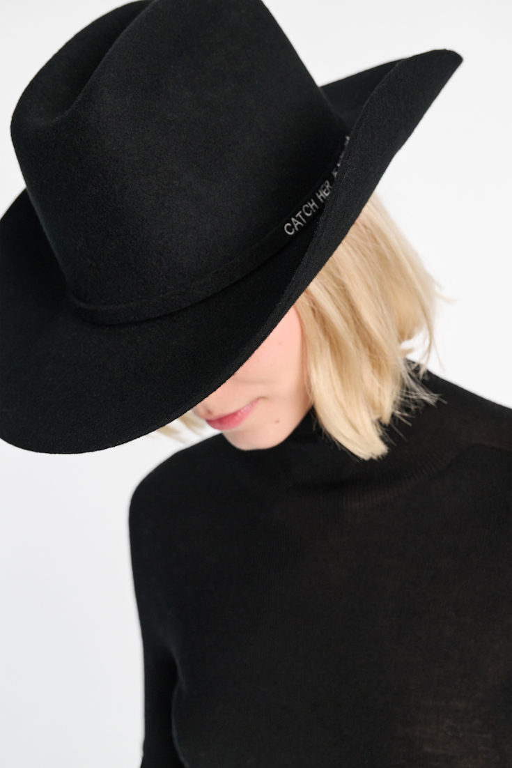 Dorothee Schumacher Hut aus Wollfilz pure black