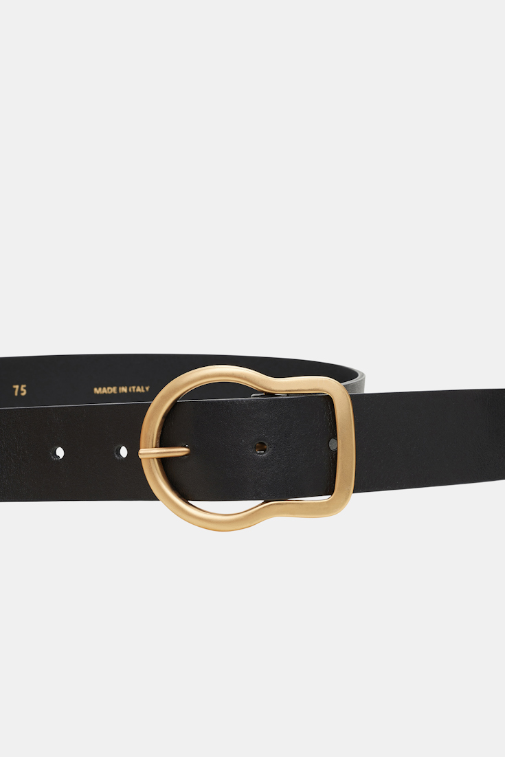 Dorothee Schumacher Breiter Gürtel aus Kalbsleder pure black