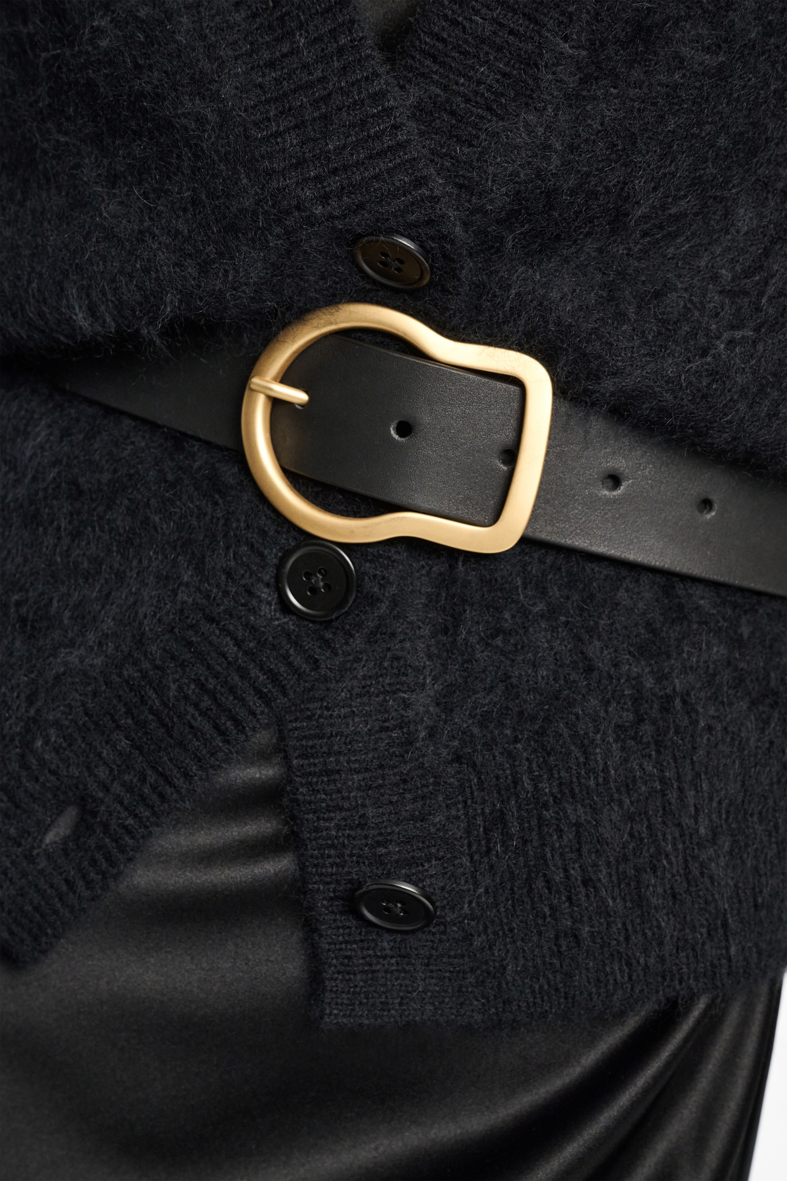 Dorothee Schumacher Breiter Gürtel aus Kalbsleder pure black