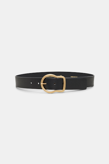 Dorothee Schumacher Breiter Gürtel aus Kalbsleder pure black